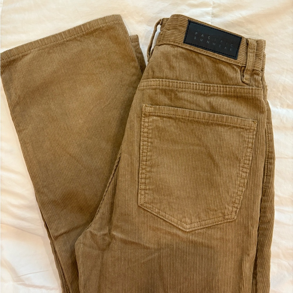 PacSun Women's Tan Corduroy Straight Leg Jeans